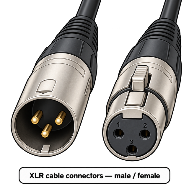 XLR cable connectors β male and female